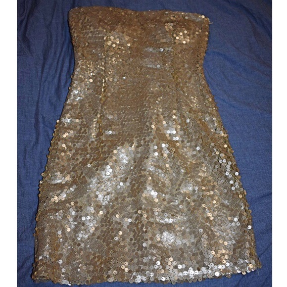 G by Guess Gold Sequence Mini Dress - Picture 5 of 5